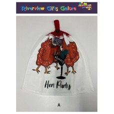 Crochet Top Hand Towel / Tea Towel - Hen Party Crochet Top Hand Towel / Tea Towel - Hen Party